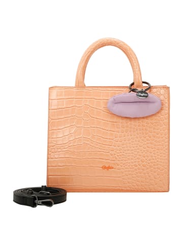 Buffalo Big Boxy Handtasche 26 cm in croco orange tan