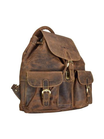 Greenburry Vintage Daypack Leder 40 cm in braun