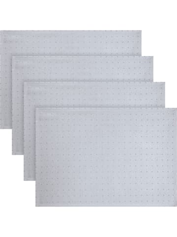 REDBEST Jacquard, Baumwollmischung, Gewebt Tischset 4er-Pack Alcona in silber