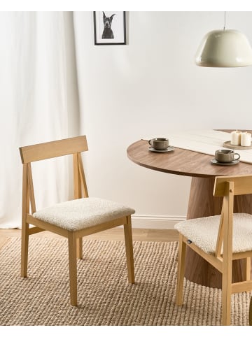 Beliani 2er-Set Esszimmerstuhl ISLE in Beige/Braun