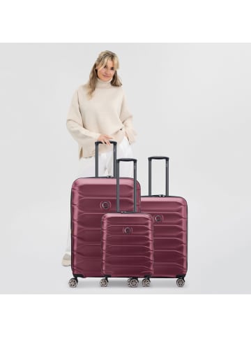Delsey Meteor 4 Rollen Kofferset 3-teilig mit Dehnfalte in bordeaux