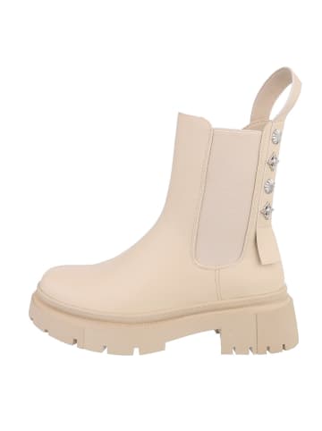 Ital-Design Stiefelette in Beige