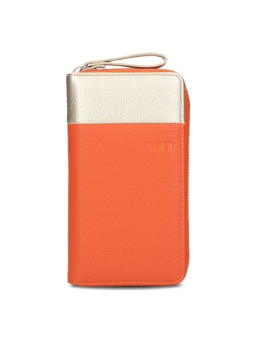 Zwei Eva Geldbörse 20 cm in papaya
