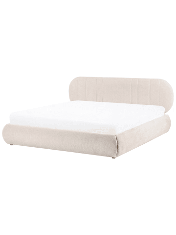 Beliani Doppelbett CAMPAN in Beige - (W) 208 x (H) 94 x (L) 215 cm