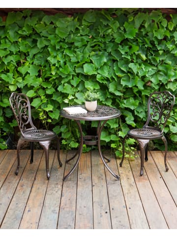 Beliani 2er-Set Gartenstuhl TRIORA in Braun