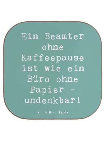 Mr. & Mrs. Panda Untersetzer Tasse Spruch Beamter Kaffeepause mi... in Meeresbrise