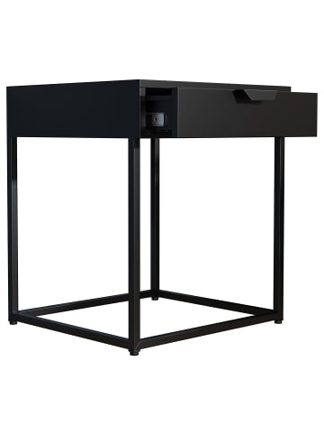 ebuy24 Nachttisch FlokasS schwarz Schwarz 43 x 41 cm