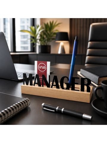 UNUS Schreibtisch Organizer Bambus "Manager" in Schwarz