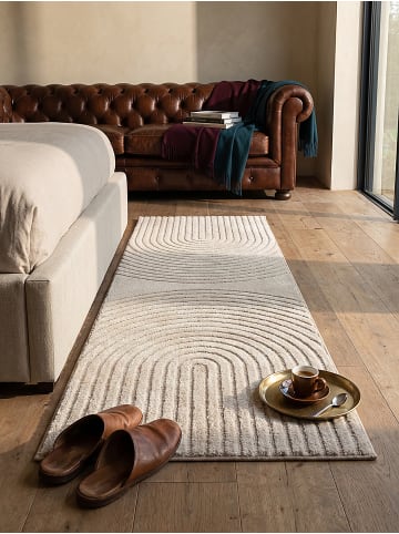 KADIMA DESIGN Kurzflorteppich Geometrisch pflegeleicht Wohnzimmer Schlafzimmer Flur in Beige