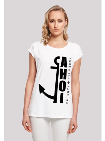 F4NT4STIC T-Shirt Ahoi Anker Knut & Jan Hamburg in weiß