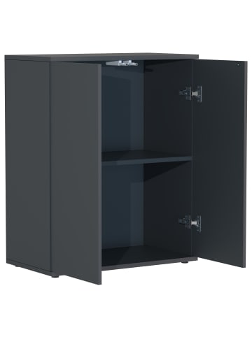 VCM  Holz Kommode Sideboard Anrichte Dalosa 2 Drehtüren in Anthrazit