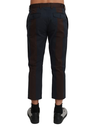 Dolce & Gabbana Braun Streifen Cropped Hose Hose
