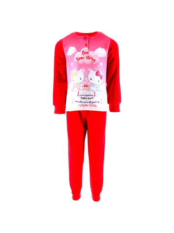 Hello Kitty Schlafanzug Fleece Hello Kitty in Rot