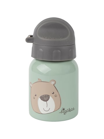 Sigikid Edelstahl Trinkflasche Bär 250ml in grün/grau