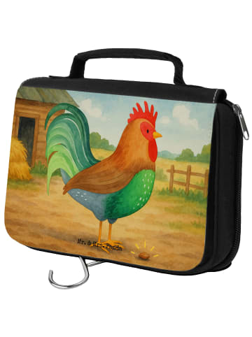 Mr. & Mrs. Panda Kulturtasche Hahn Korn Design ohne Spruch in Weiß