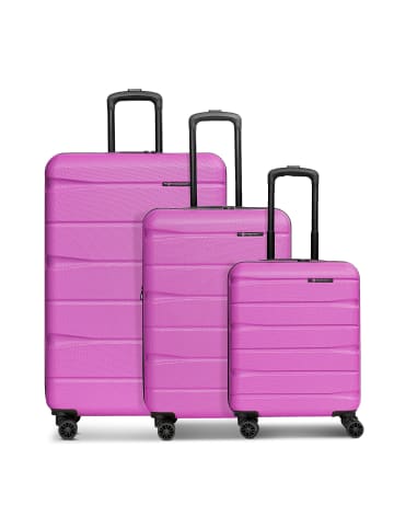 Franky Munich 4.0 4 Rollen Kofferset 3-teilig mit Dehnfalte in pink dull