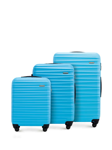 Wittchen 3tlg. Koffer Set GROOVE Line Kollektion (H)77 x(B)52x(T)29cm in Blue