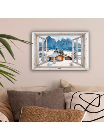 MuchoWow Leinwand Bilder Weiß Hochglanz