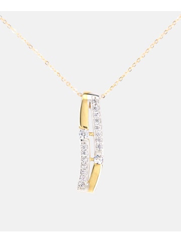 Vanlere Halskette mit Anhänger aus 375 Gelbgold mit Zirkonia