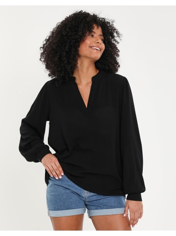 Threadbare Blusenshirt THB Catheryn V Neck Blouse in Schwarz