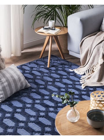 Beliani Kurzflor CIZRE in Blau - (W) 160 x (H) 1 x (L) 230 cm