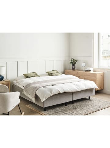 Beliani Doppelbett DUKE in Grau/Schwarz - (W) 180 x (H) 37 x (L) 200 cm