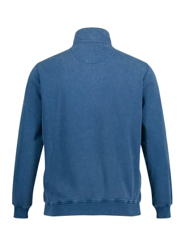 JP1880 Sweatjacke in ozeanblau