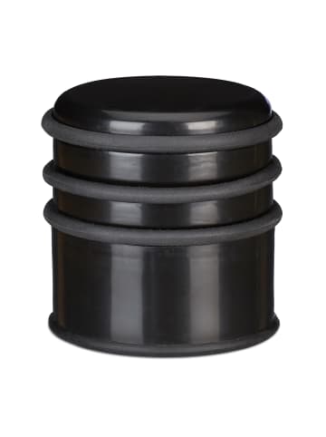 relaxdays 4x Türstopper in Schwarz - Ø 7 cm