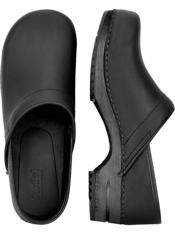 Sanita Comfortwear Clog "Wood-Jamie Closed" in Schwarz