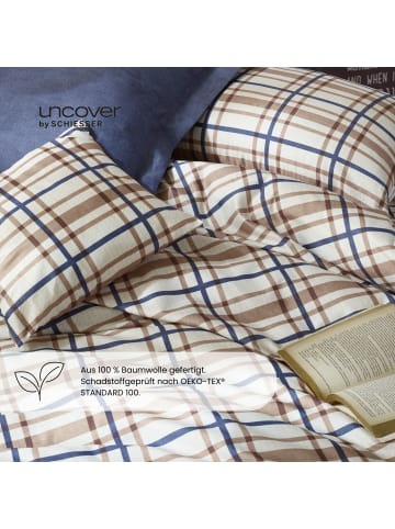 UNCOVER BY SCHIESSER Baumwollsatin-Bettwäsche-Set Maxim in Grün-Senf
