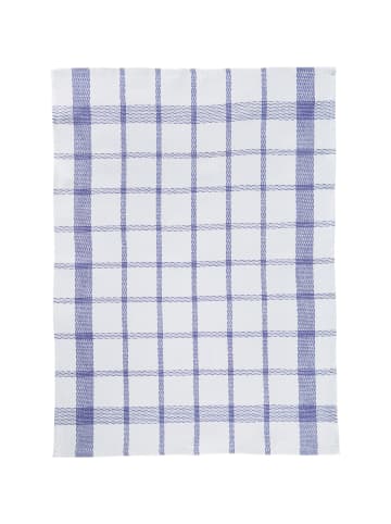 Erwin Müller Halbleinen, Leinen / Halbleinen Geschirrtuch 6er-Pack in weiß-blau