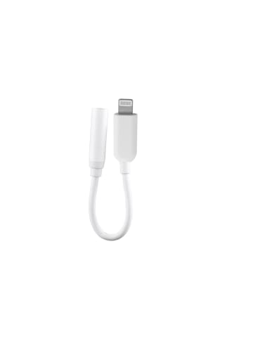 Platyne Audioadapter Lightning-Stecker auf Klinkenbuchse in Weiß