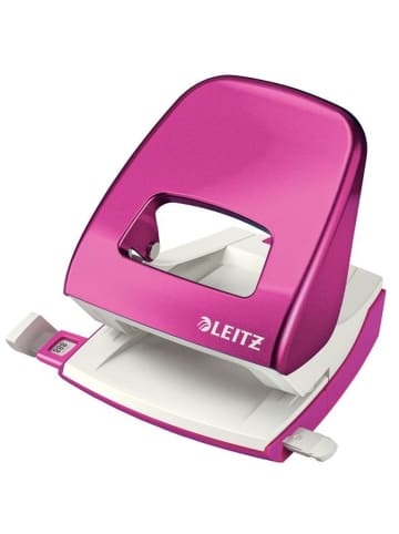 Leitz Locher 2,5mm mit Anschlagschiene pink metallic in Blisterverpackung