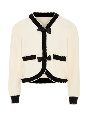 NAEMI Damen Cardigan in Wollweiss