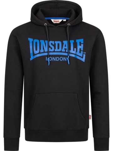 Lonsdale T-Shirt "Chatsworth Herren Kapuzensweatshirt normale Passform" in Schwarz