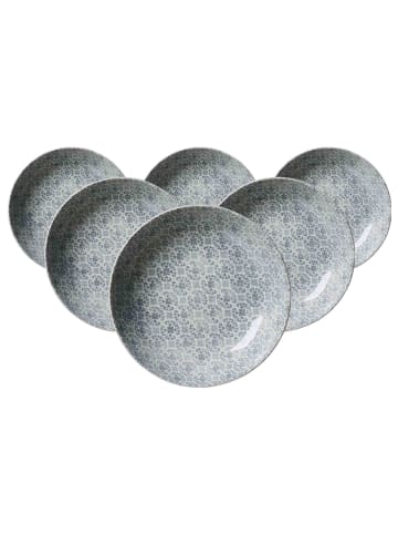 Ritzenhoff & Breker 6er Set Suppenteller Porto in Grau ø 21,5 cm in grau