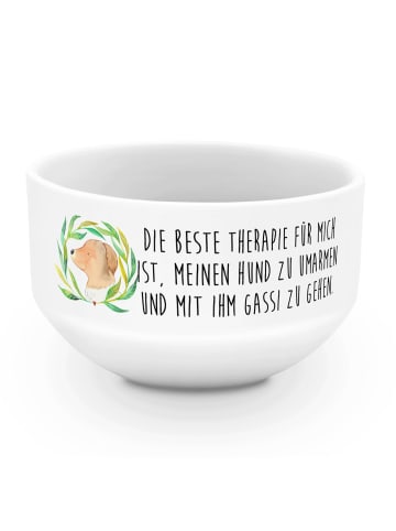 Mr. & Mrs. Panda dessertschale Hund Blumen mit Spruch in Weiß