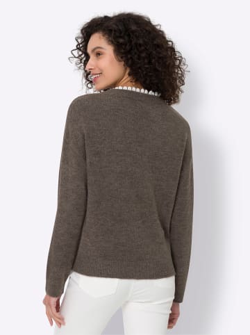 Heine Pullover in dunkeltaupe-meliert