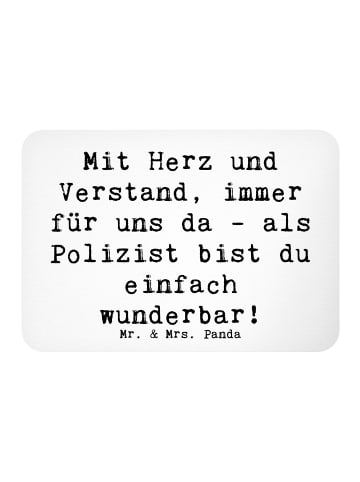 Mr. & Mrs. Panda Kühlschrankmagnet Spruch Polizist Wunderbar mit... in Weiß