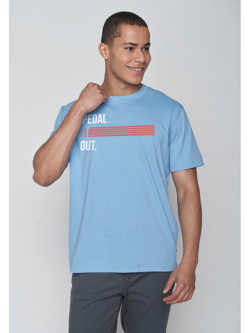 GreenBomb T-Shirt Bike Pedal Stripes in Schieferblau