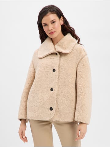 OPUS Teddyfelljacke Hafine in beige