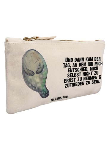 Mr. & Mrs. Panda Mäppchen Seekuh Happy mit Spruch in Weiß