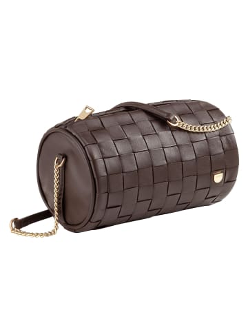 DuDu Abigail Umhängetasche Leder 19.5 cm in coffee brown