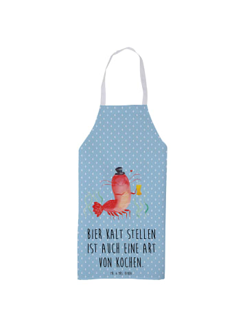 Mr. & Mrs. Panda Schürze Hummer Weizen mit Spruch in Blau Pastell