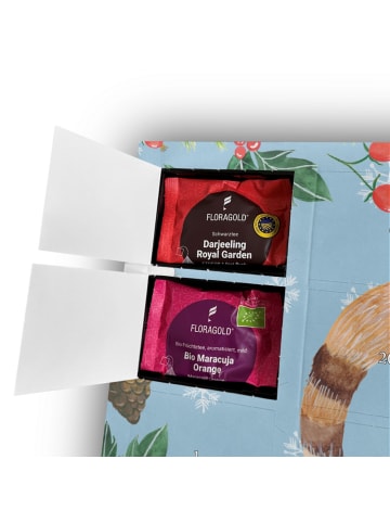 Mr. & Mrs. Panda Tee Adventskalender Nasenbär mit Spruch in Eisblau