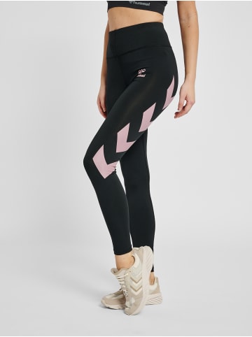 Hummel Leggings Hmlparis Damen in BLACK/WOODROSE