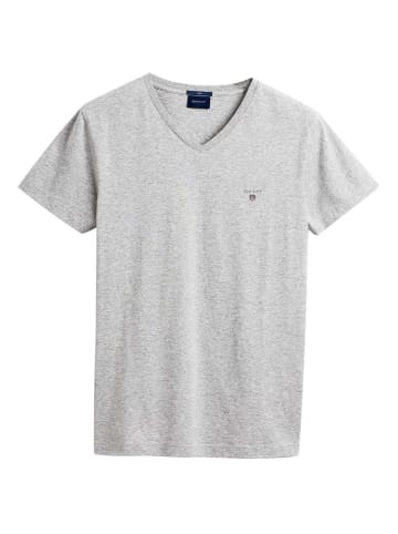 Gant T-Shirt 1er Pack in Hellgrau meliert