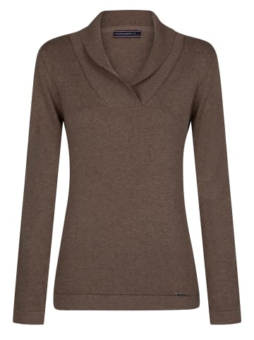 Felix Hardy Schlichter Schal Kragen Langarm Pullover in braun