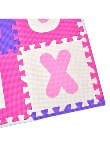 Pink Papaya Puzzlematte mit Zahlen und Buchstaben " Kids Zone - Pink " in lila