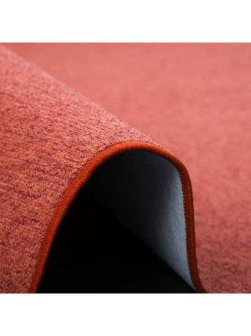 Snapstyle Feinschlingen Velour Teppich Strong in Terracotta